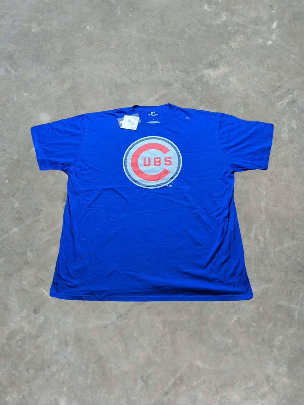 Chicago Cubs Fanatics Throwback Logo Graphic Tee Mens XXXL Blue NWT MLB Baseball